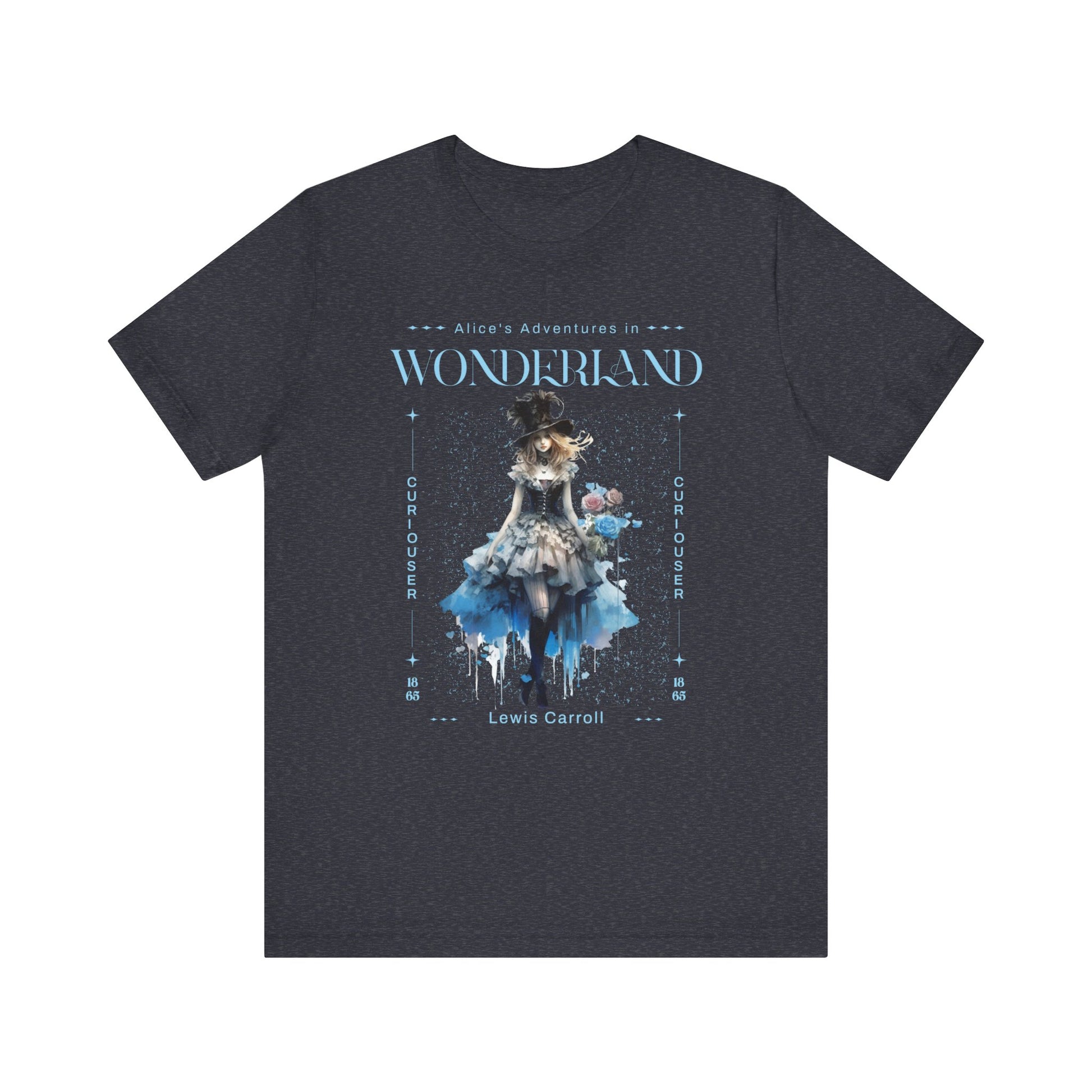 3001 Unisex Jersey Short Sleeve Tee Alice in Wonderland T-Shirt Printify Heather Navy S 