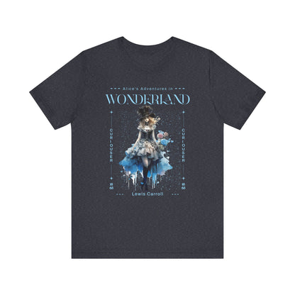 3001 Unisex Jersey Short Sleeve Tee Alice in Wonderland T-Shirt Printify Heather Navy S 