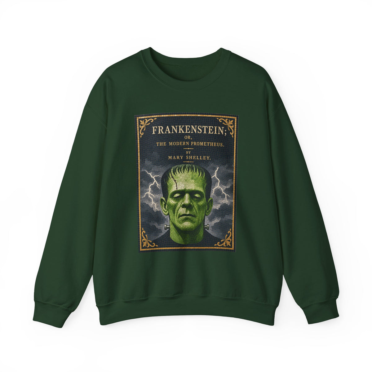 Frankenstein Monster Graphic Sweatshirt, Bistro Tile Vintage Sweater, 90s Style Halloween Shirt or Sweatshirt, Movie Cult Classic Film