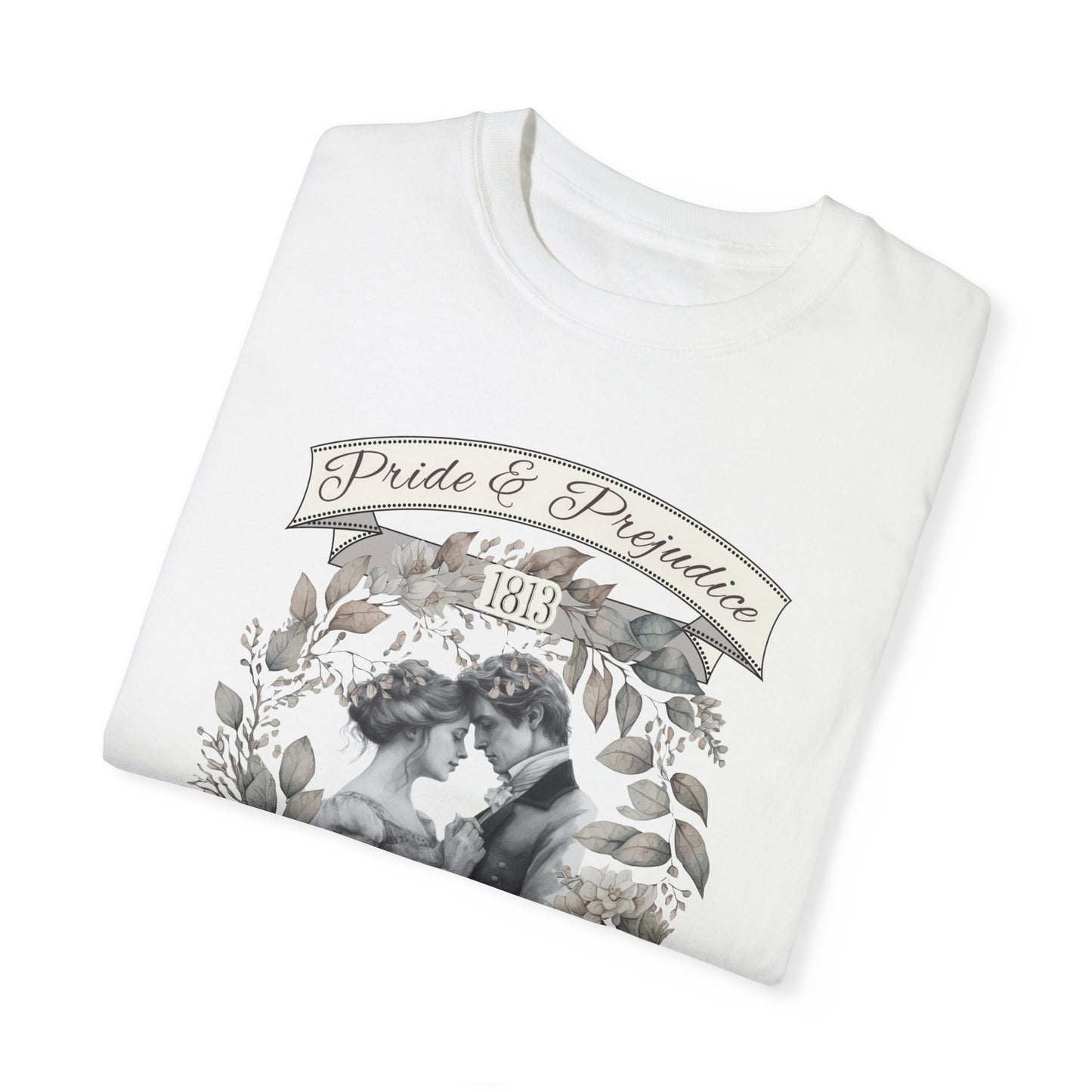 Pride and Prejudice T-Shirt Jane Austen Historical Romance Reader T-Shirt Printify   