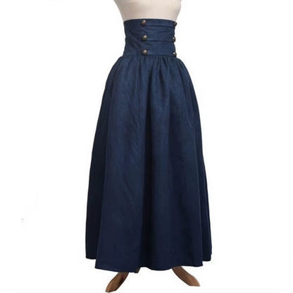 The Adelaide High Waist Medieval Middle Ages Skirt Renaissance Costume Vintage Swing Pleated Skirts Jenny Meadow