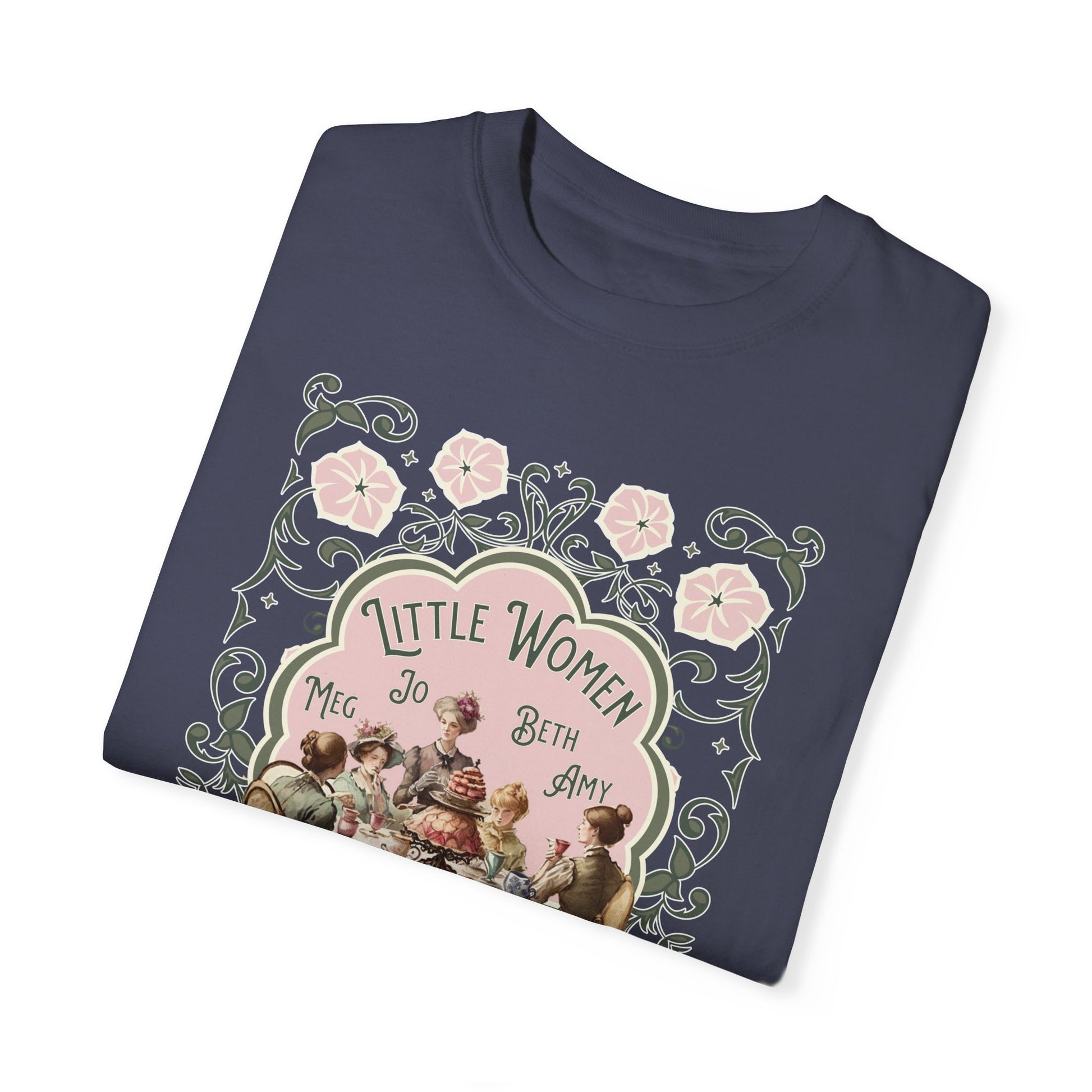 Little Women Comfort Colors T-Shirt, Louisa May Alcott Historical Romance, Bookish Literary Fan Art Tee Gift for Her Bookclub Crewneck Shirt T-Shirt Printify   