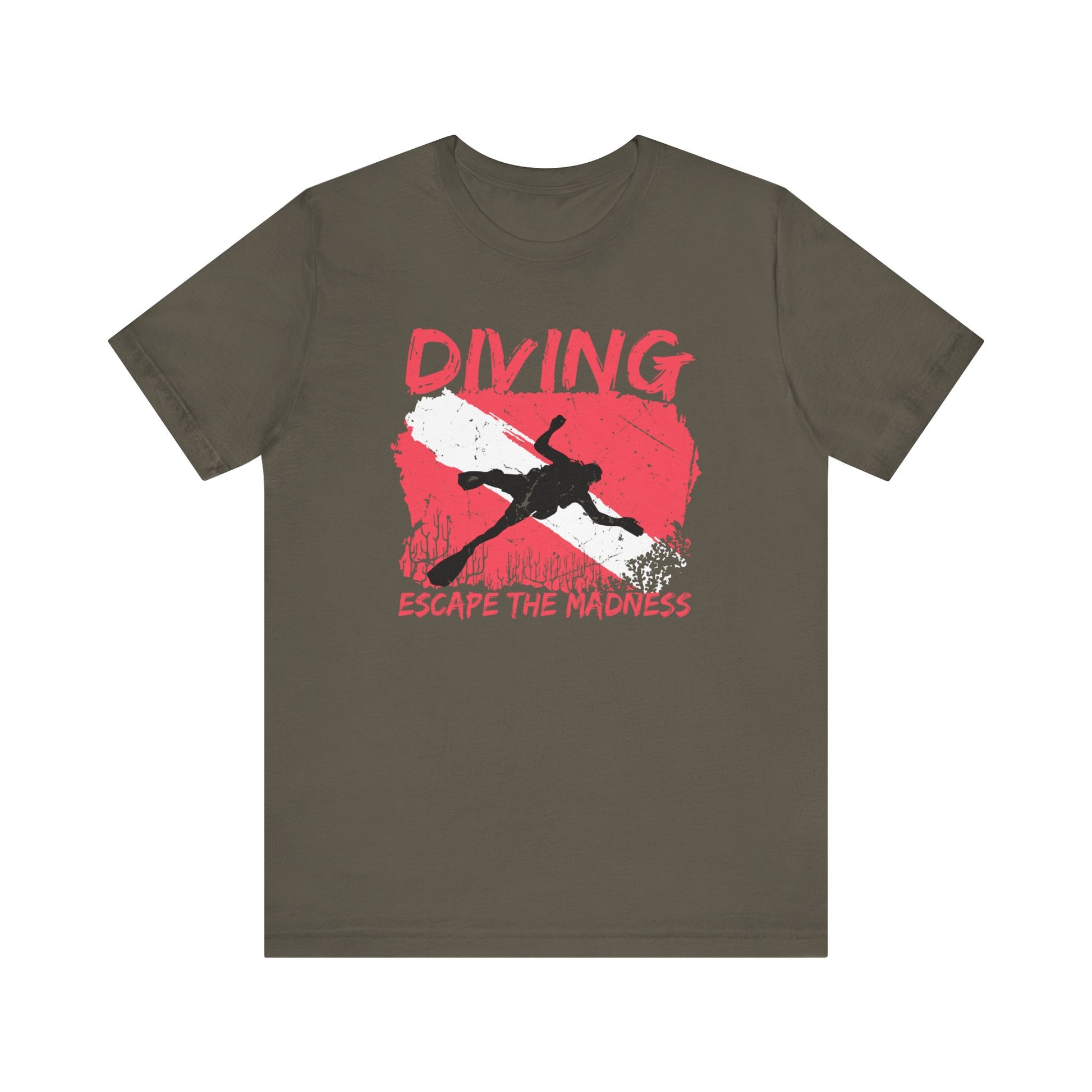 Scuba Diving Gift, Scuba Diving Shirt, Scuba Diver Gift, Diver TShirt, Gifts For Scuba Divers, Ocean Scuba Diving Shirt, Ocean Life Gear T-Shirt Printify Army XS 