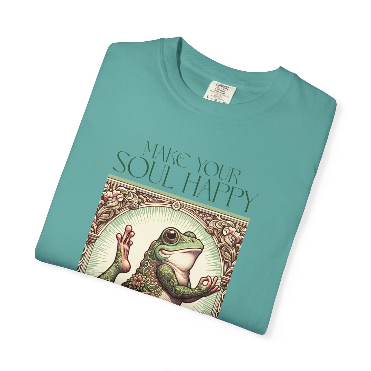 Green Yoga Frog Make Your Soul Happy Unisex T-Shirt, Casual Wear, Highlander Fan Gift,
