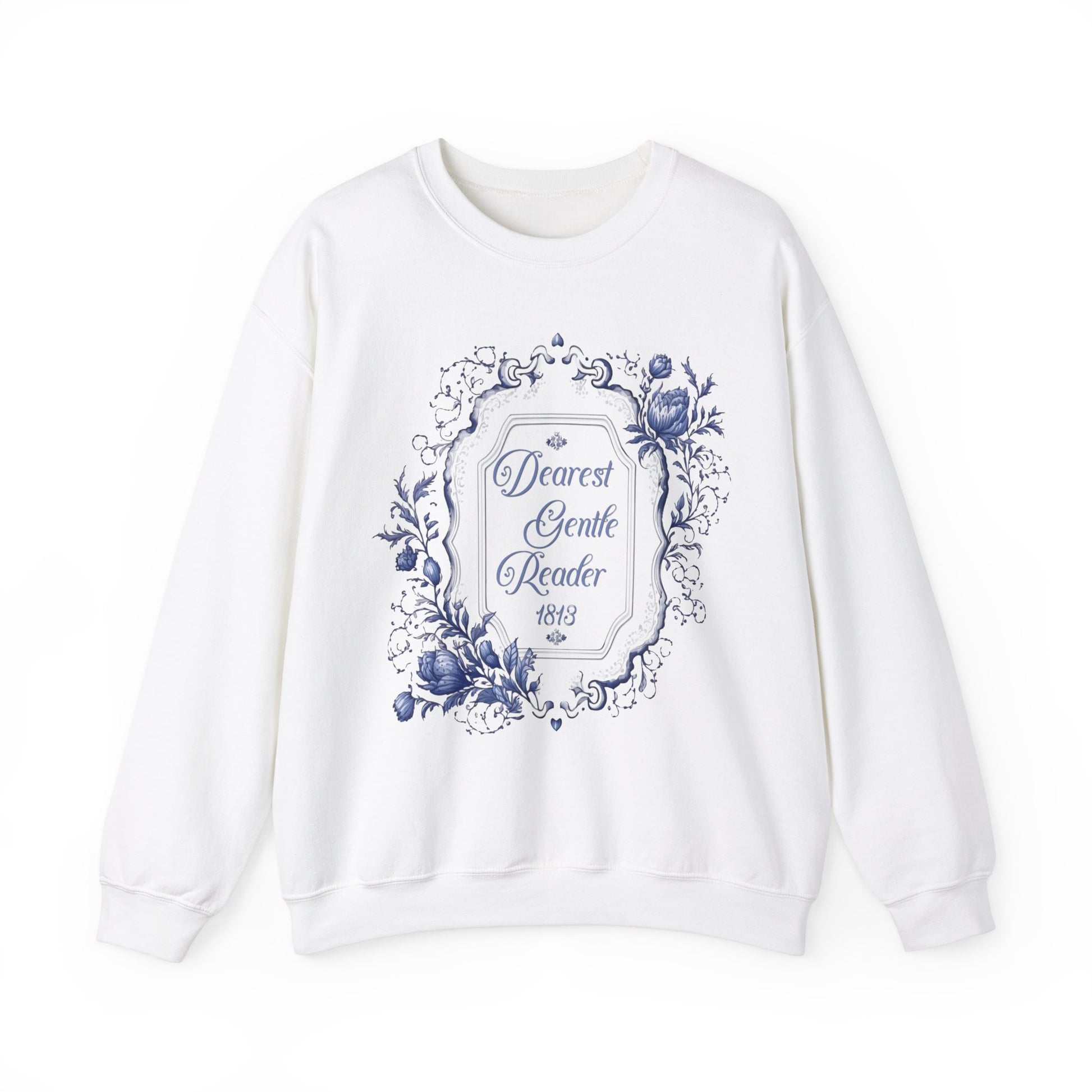 Dearest Gentle Reader Sweatshirt Regency England Ton Society Papers Gift For Historical Romance Fan Drama Romance Reader Gift Bookclub Gift Sweatshirt Printify S White 