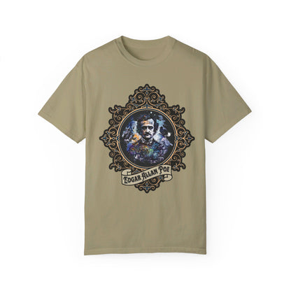 Edgar Allan Poe Shirt, Poet, Poetry Lover Tee, Book, Reading Lover Shirt, Halloween, Gothic, Light Academia Gifts, Comfort Colours TShirt T-Shirt Printify Khaki S 