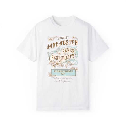 Sense and Sensibility Jane Austen Fan Gift For Historical Romance Reader T-Shirt Printify White S 