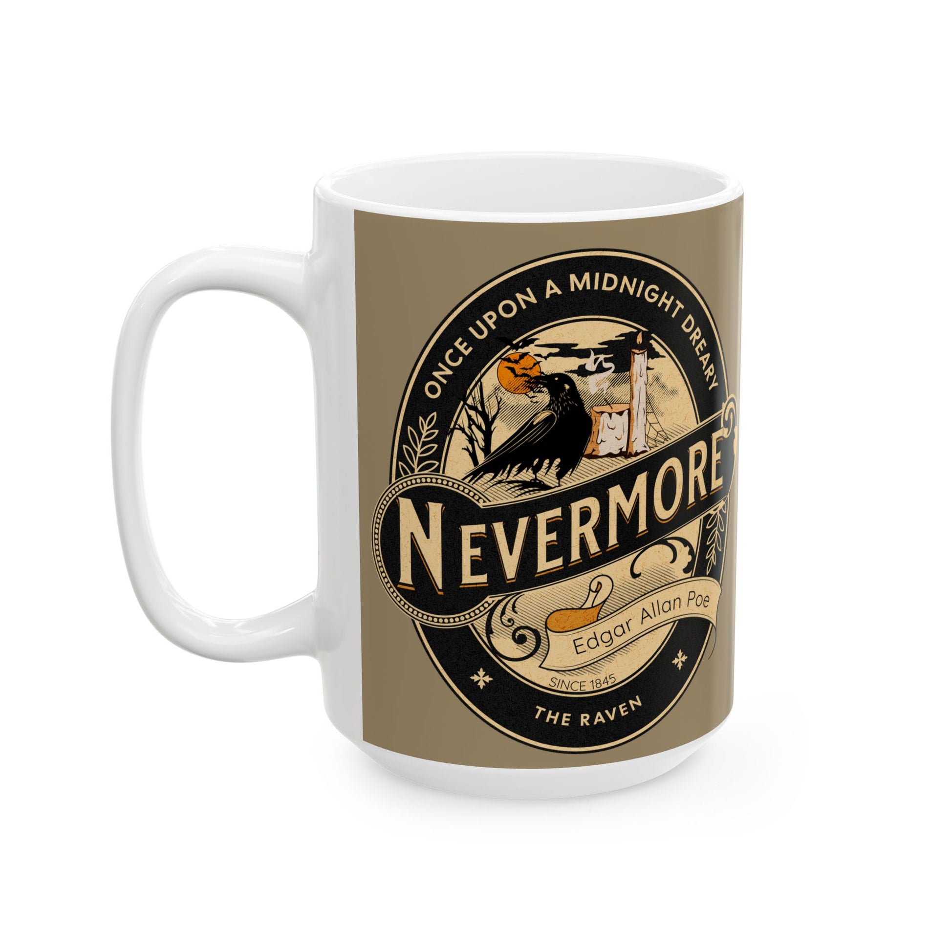 Edgar Allan Poe Coffee Mug Nevermore The Raven Coffee Cup Gift For Book Lover Reader Gifts For Gothic Dark Academia Bookish Birthday Gift Mug Printify   