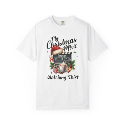 Custom Christmas Movie Watching Shirt, Holiday Movie Sweatshirt, Funny Gift For Her, Festive Shirts, Family Group Shirts, Xmas Keepsake Gift T-Shirt Printify White S