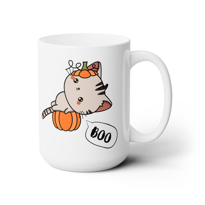 Cute Halloween Cat Coffee Mug 15 oz. Mug Printify 15oz  