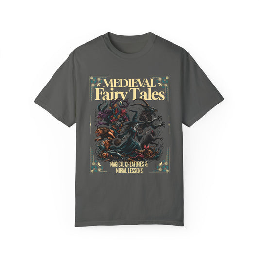 Renfaire Medieval Fairy Tales Tee Vintage Gothic T-Shirt Gift for Book Lovers Renaissance Festival Fantasy Story Shirt Gift For Book Nerd T-Shirt Printify Pepper S