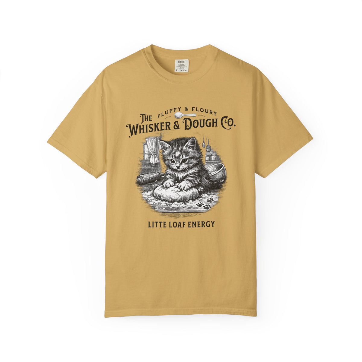Whisker & Dough Co. Cat Illustration T-shirt | Little Loaf Energy