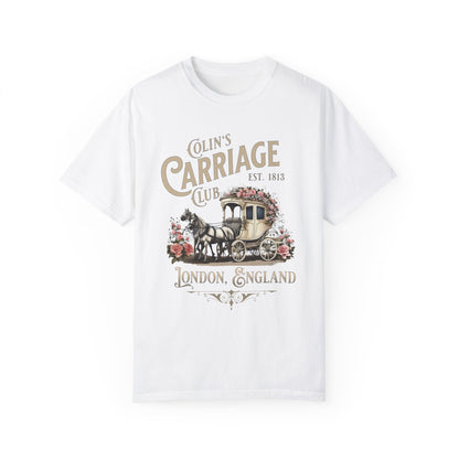 Colins Carriage Club Shirt Regency England Ton Society Gift For Book Lover Fan Historical Drama Penelope Romance Reader Gift Bookclub Gift T-Shirt Printify White S 