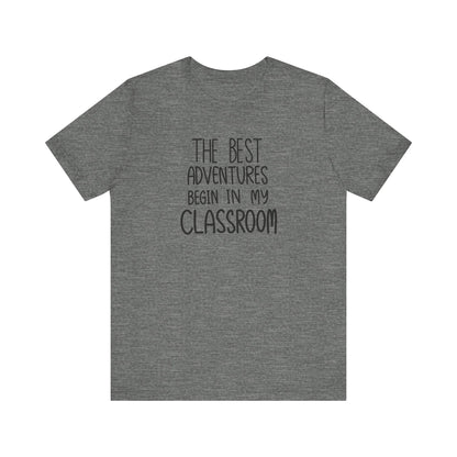 Cute Teacher TShirt Gift, Education Tee, Elementary School Teacher Appreciation, Funny Back To School Shirt, Teacher T-Shirt, Teacher Love T-Shirt Printify Deep Heather XS 