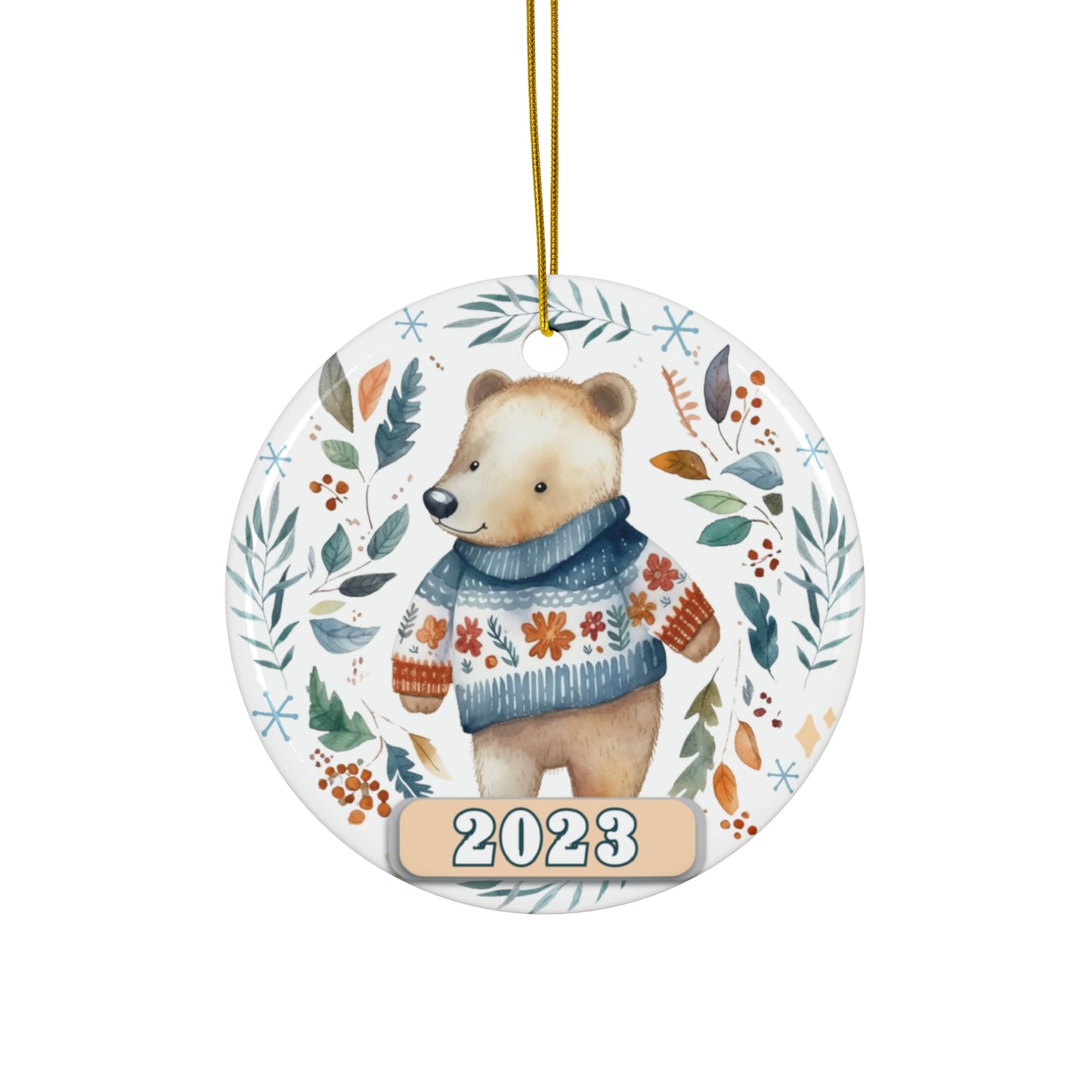 Christmas 2023 Ornament, Scandinavian, Swedish Decoration, Holiday Gift Idea, Heirloom Keepsake, Host Gift Exchange, Family Xmas Tree Bauble Home Decor Printify Circle One Size 