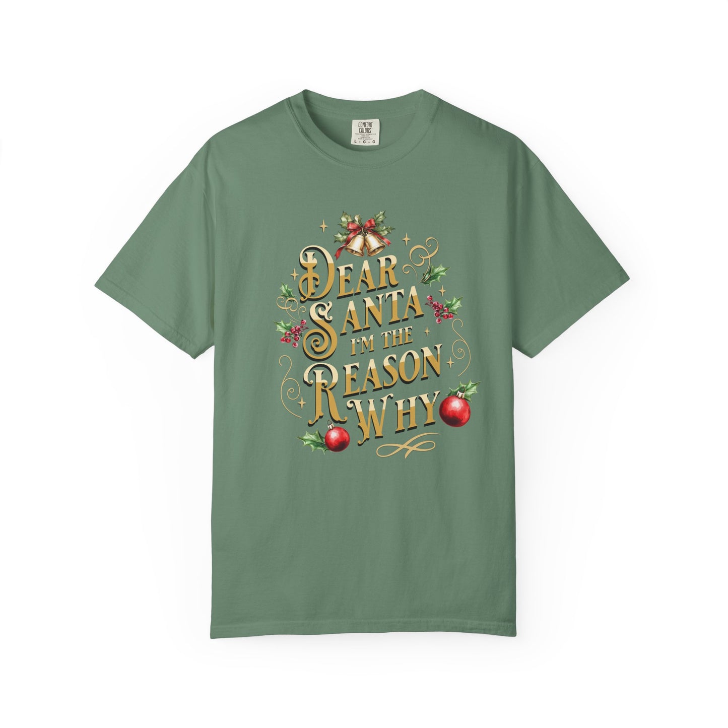 I'm The Reason Why Christmas T-Shirt, Funny Holiday Gift, Dear Santa I'm the Reason Why Tee, Unisex Casual Wear, Festive Apparel T-Shirt Printify