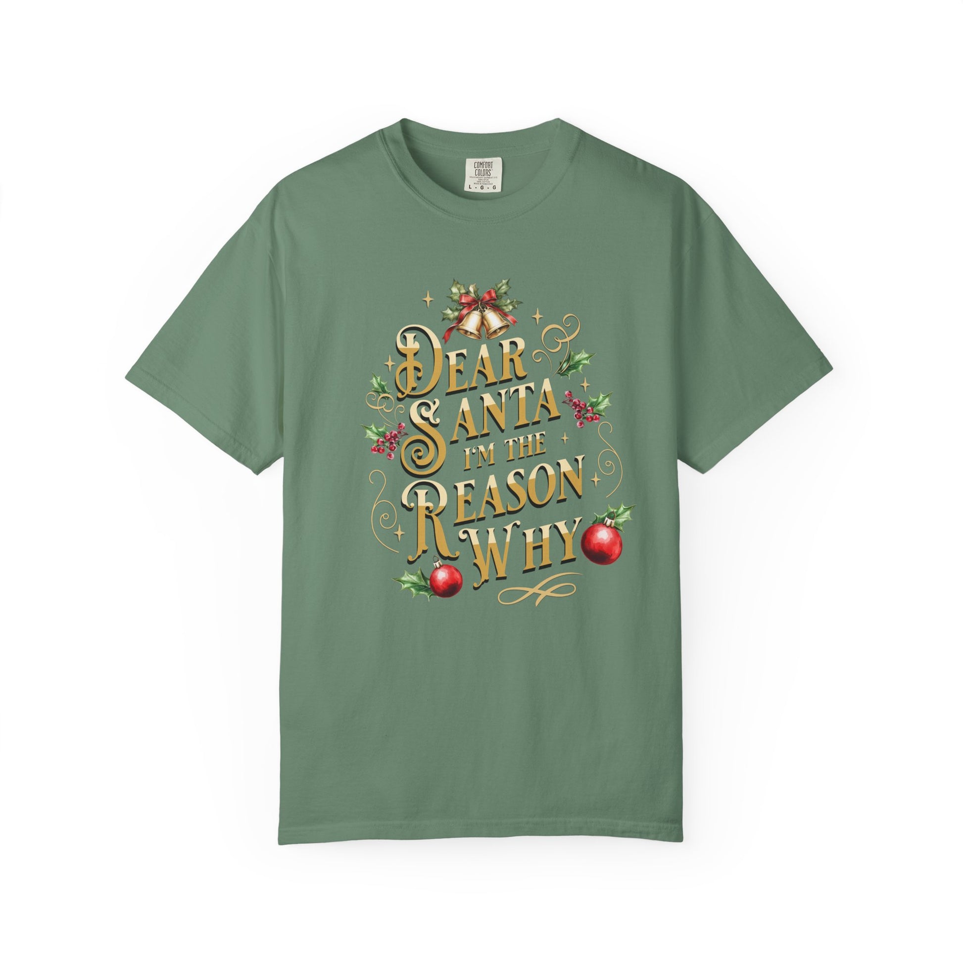 I'm The Reason Why Christmas T-Shirt, Funny Holiday Gift, Dear Santa I'm the Reason Why Tee, Unisex Casual Wear, Festive Apparel T-Shirt Printify