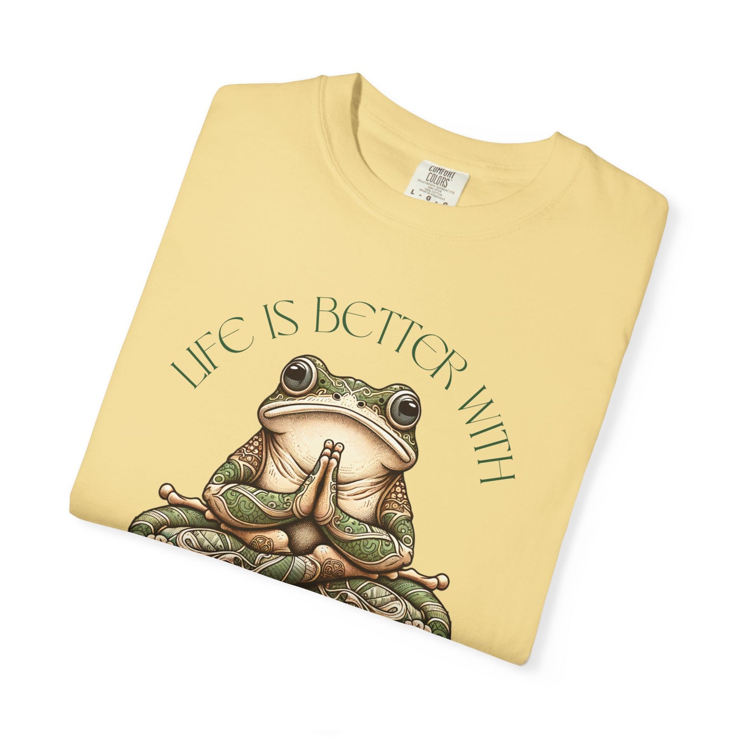 Green Yoga Frog Life Is Better With Yoga Unisex T-Shirt, Casual Wear, Highlander Fan Gift,