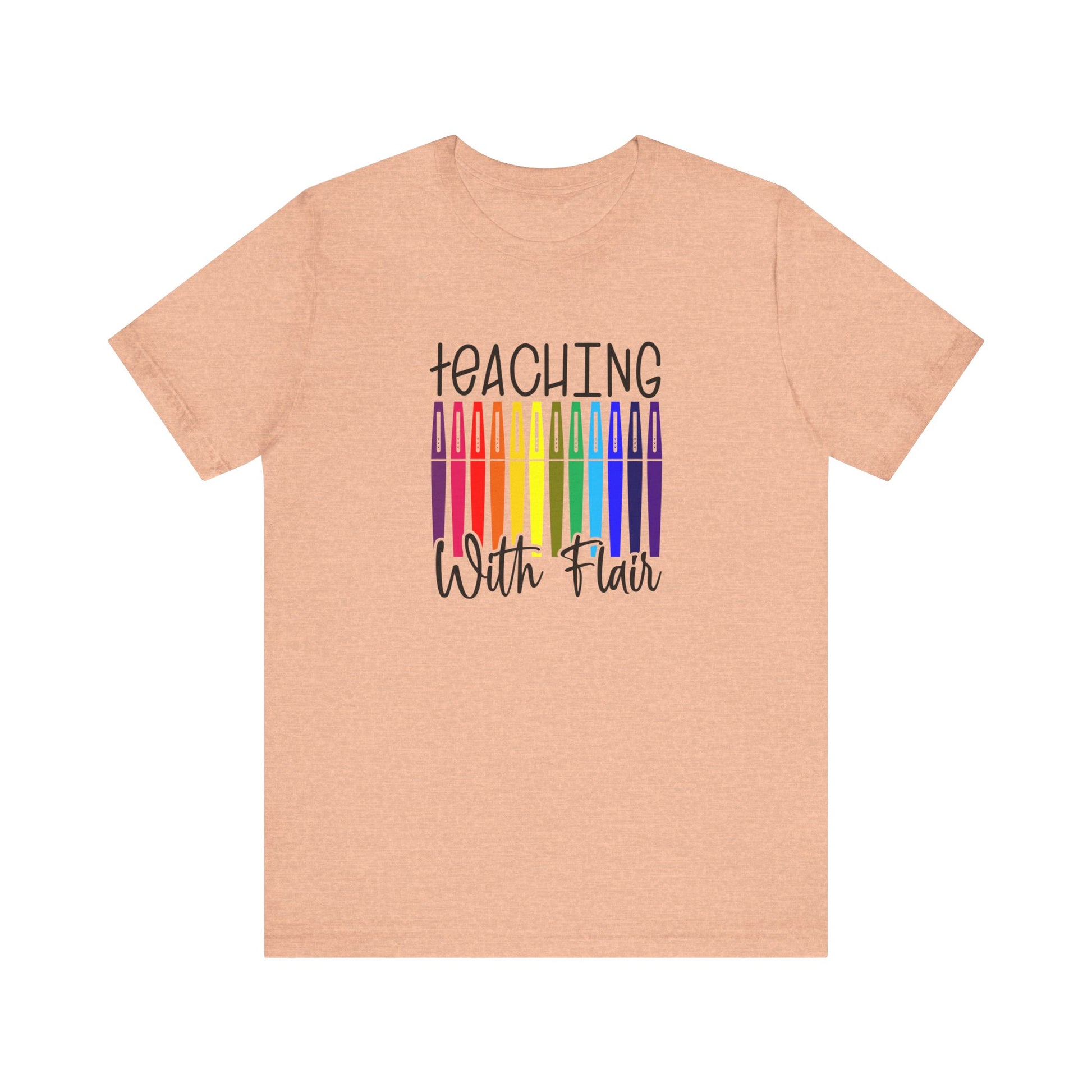 Cute Teacher TShirt Gift, Education Tee, Elementary School Teacher Appreciation, Funny Back To School Shirt, Teacher T-Shirt, Teacher Tee, T-Shirt Printify Heather Peach XS 