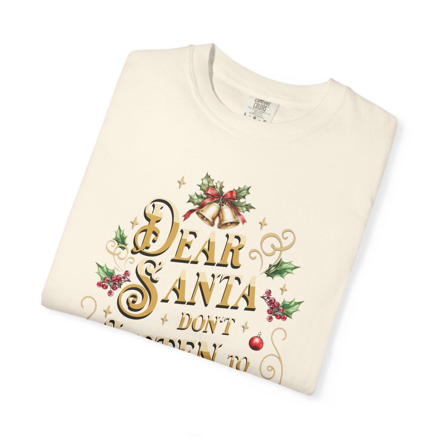 Don't Listen To Him Christmas T-Shirt, Funny Holiday Gift, Dear Santa I'm the Reason Why Tee, Unisex Casual Wear, Festive Apparel T-Shirt Printify