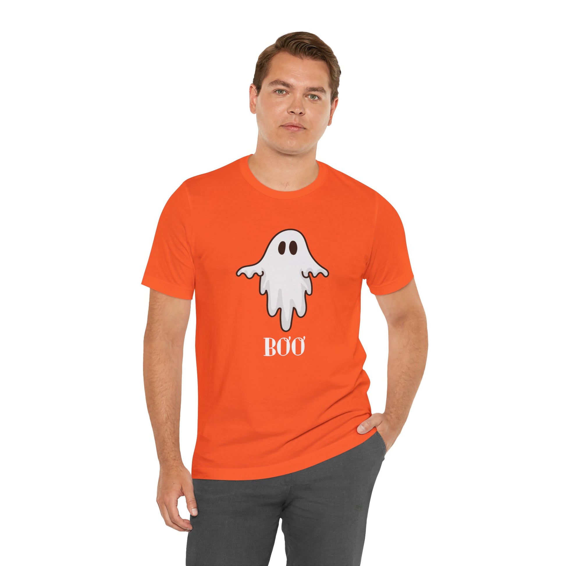 Halloween Ghost  TShirt,  Cute Ghost Shirt, Spooky Season Tee, Halloween Party T-Shirt, Autumn Style T Shirt, Trick or Treating Style, T-Shirt Printify   