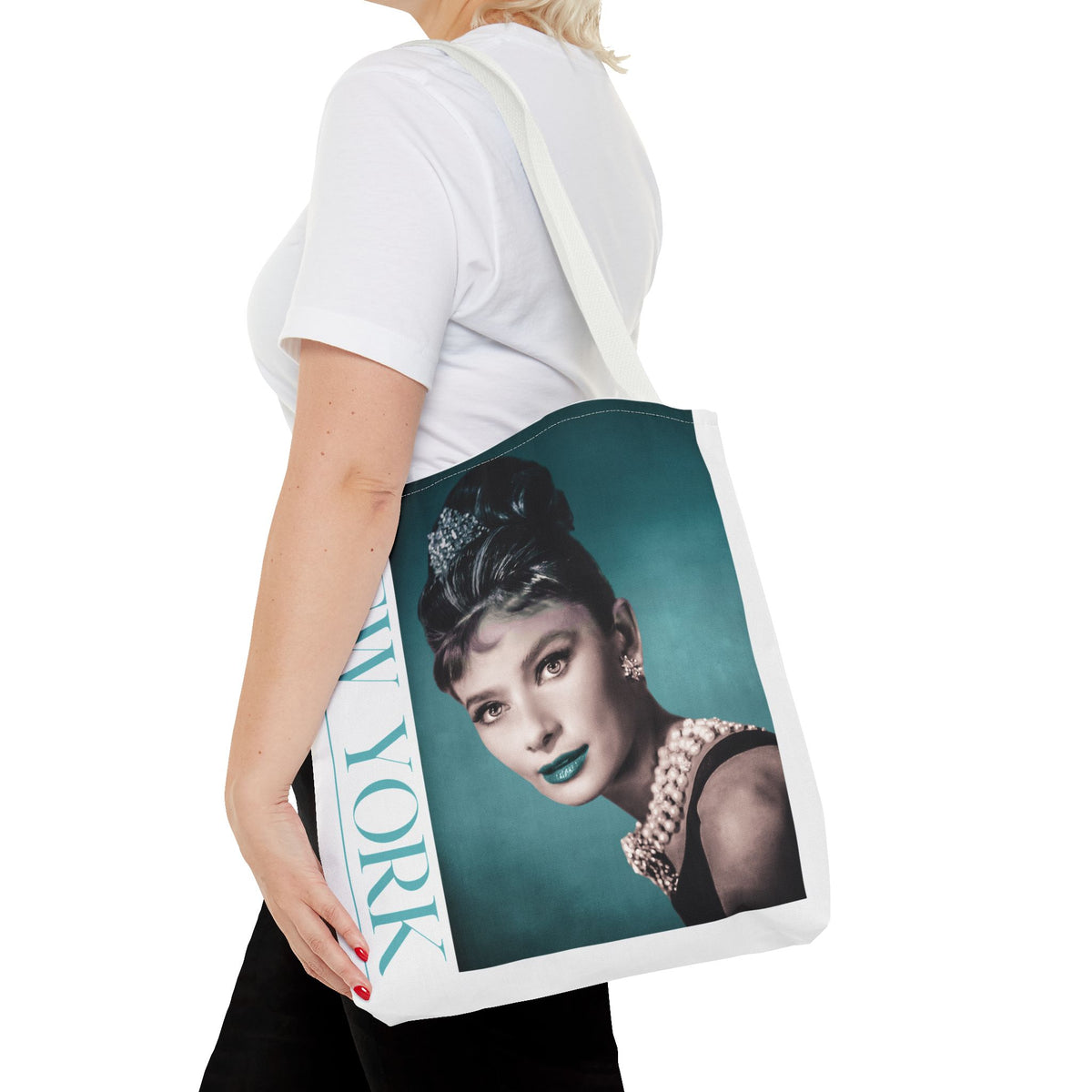 New York Fashion Tote Bag Retro Audrey Hepburn Theme Gift For Bridal Shower Party Favor Birthday Gift Bride Tote Bags Bags Printify