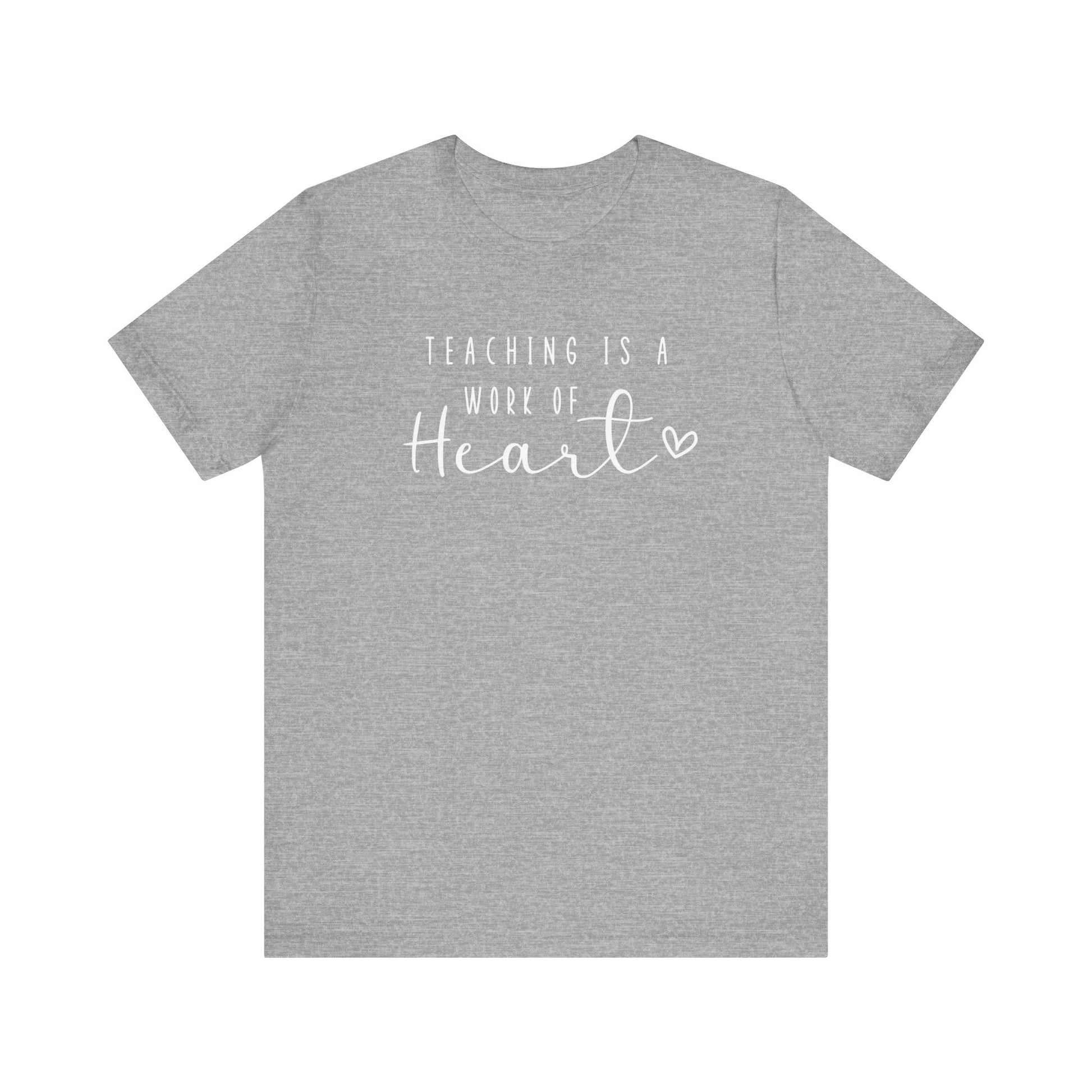 Cute Teacher TShirt Gift, Education Tee, Elementary School Teacher Appreciation, Funny Back To School Shirt, Teacher T-Shirt, Teacher Love T-Shirt Printify Athletic Heather XS 