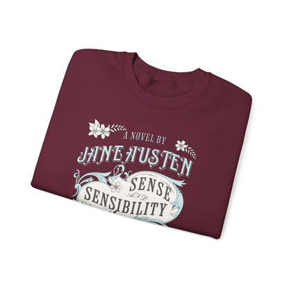 Jane Austen Sweatshirt, Sense & Sensibility Historical Romance Sweater, Bookish Literary Jane Austen Fan Art Gift, Gift for Her, Readers, Sweatshirt Printify   