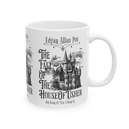 Edgar Allan Poe Coffee Mug Fall Of The House Of Usher Coffee Cup Gift For Book Lover Reader Gift For Gothic Dark Academia Bookish Birthday Mug Printify   