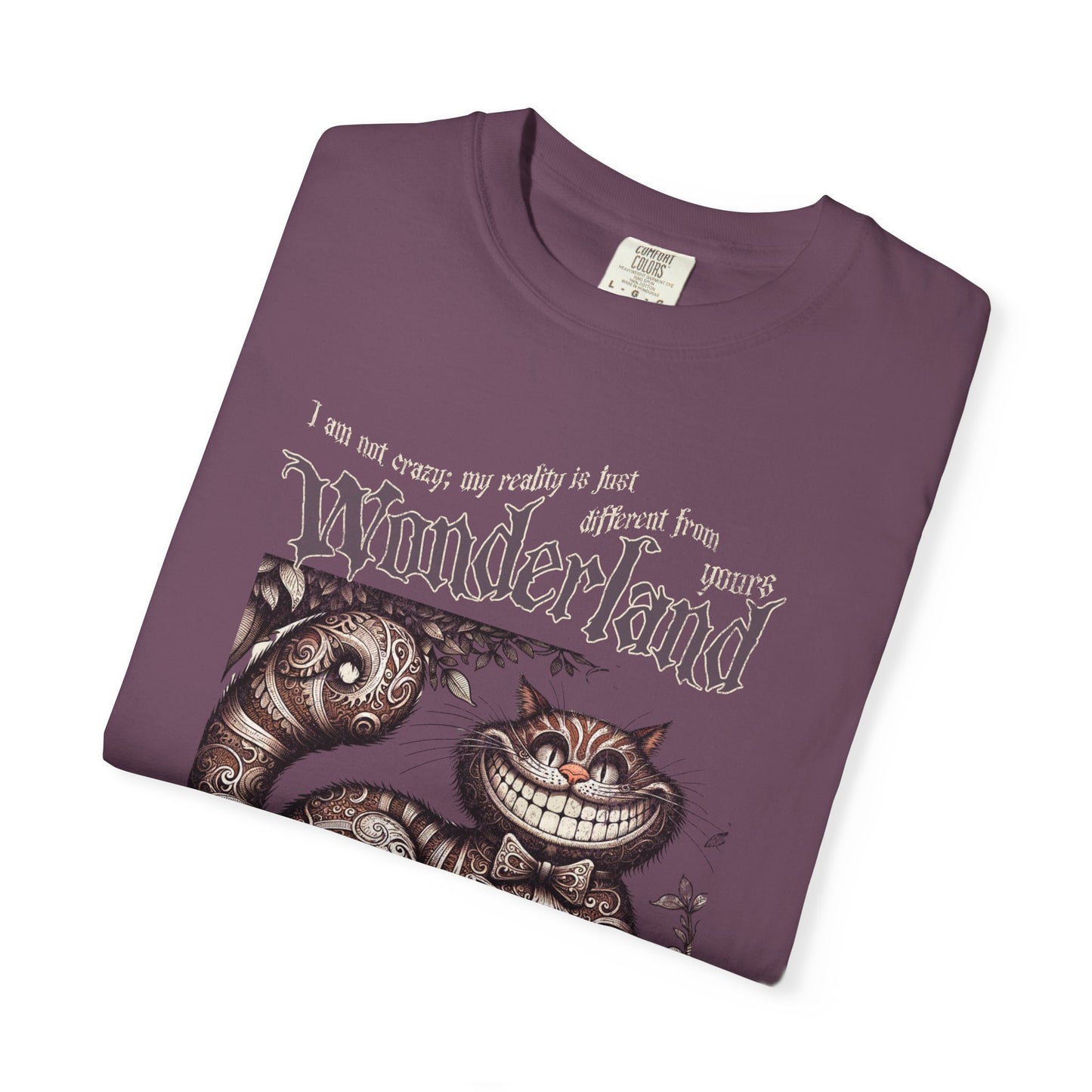 Cheshire Cat Alice in Wonderland TShirt Comfort Colors Oversized T-Shirt Dark Academia Mad Hatter Tea Party Bookish Book Lover Booktok Gift