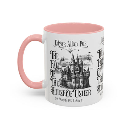 Edgar Allan Poe Coffee Mug,  Fall of the House of Usher, Spooky Halloween Coffee or Tea Mug, Haunting Horror Movie Gift for Halloween Mug Printify   