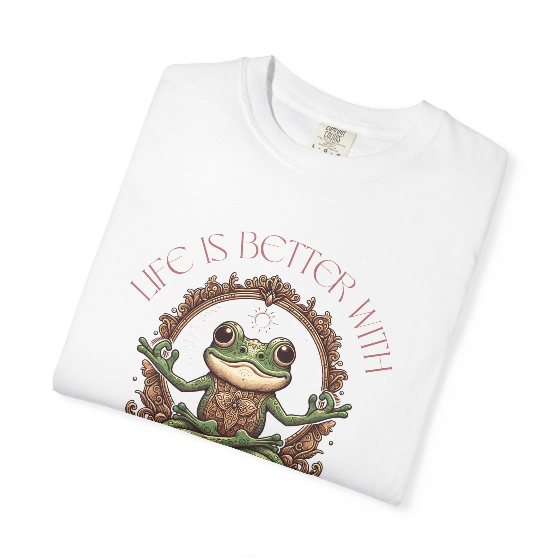 Yoga Frog Life Is Better With Yoga Unisex T-Shirt, Casual Wear, Highlander Fan Gift, T-Shirt Printify