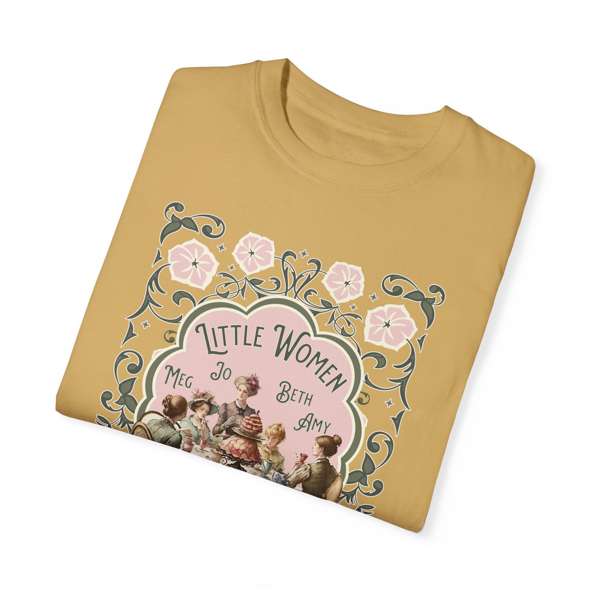 Little Women Comfort Colors T-Shirt, Louisa May Alcott Historical Romance, Bookish Literary Fan Art Tee Gift for Her Bookclub Crewneck Shirt T-Shirt Printify   