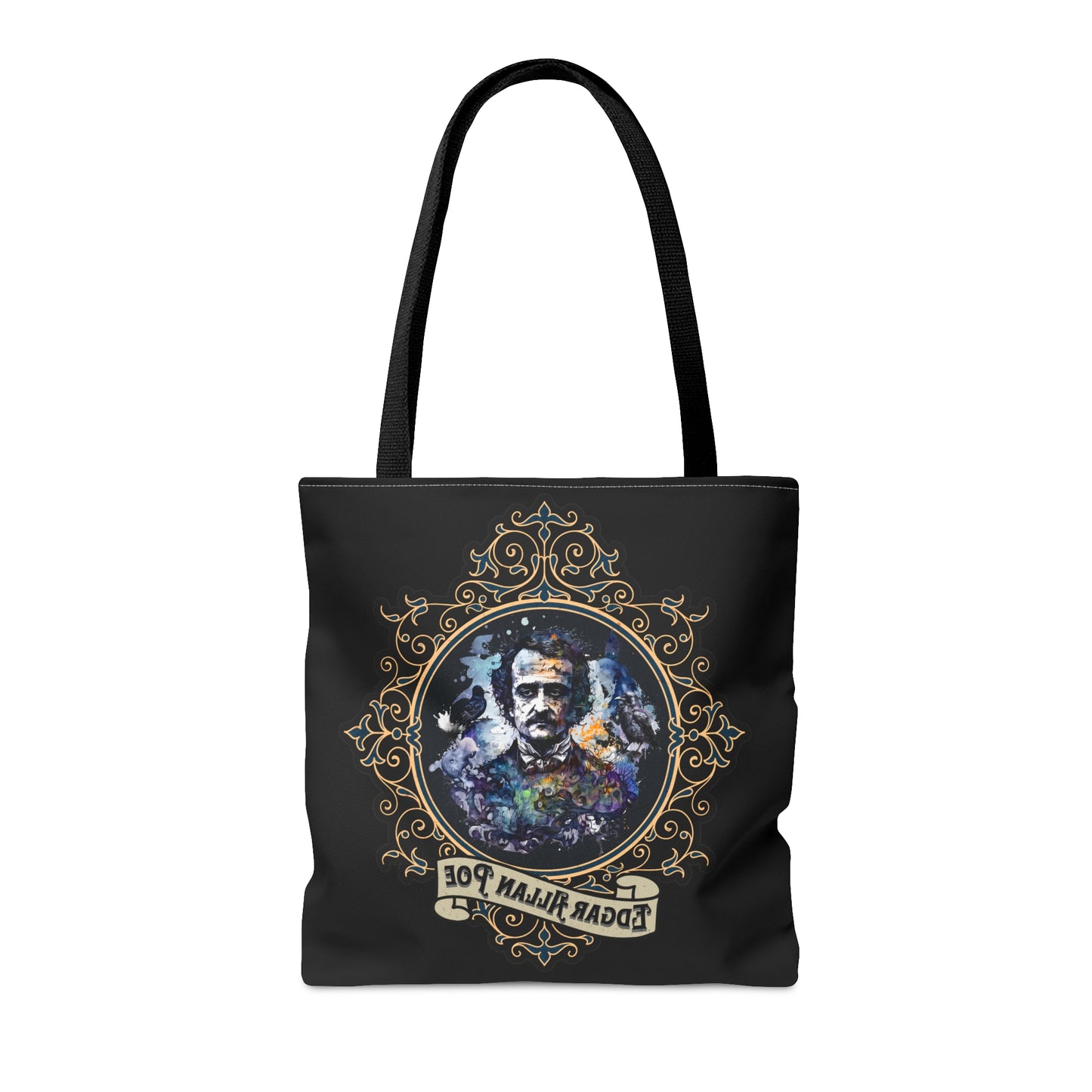 Edgar Allan Poe Tote Bag, Vintage Poet, Poetry Lover Shoulder Bag, Dark Academia, Literary, Bookish, Bookclub Gift, Fall Autumn Project Bag Bags Printify   