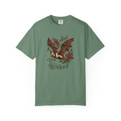 Bat Retro Goth TShirt Vintage Grunge Style Bat Shirt For Halloween Party Spooky Vibes Witchy Dark Academia Comfort Colors Oversized Shirt T-Shirt Printify Light Green S