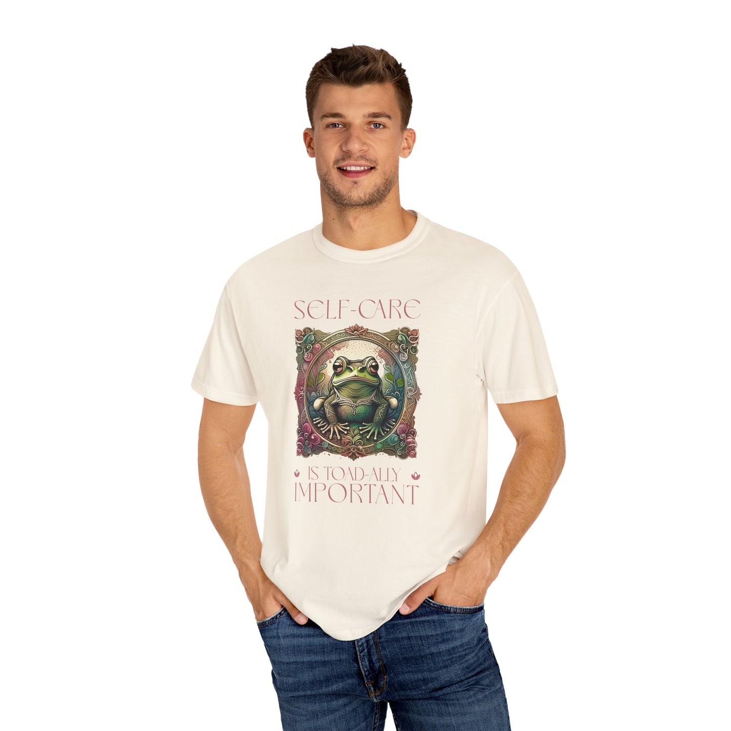 Frog Self-Care Is Toad-ally Important Unisex T-Shirt, Casual Wear, Highlander Fan Gift, T-Shirt Printify