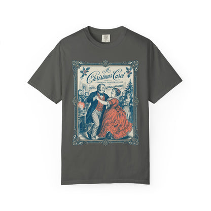 A Christmas Carol T-Shirt Vintage Victorian Fezziwigs Ball, Charles Dickens Literary Design