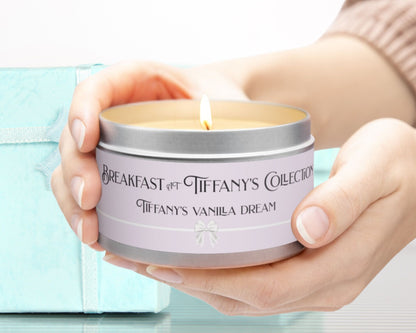 Breakfast At Tiffany's Candles Personalized Gift For Bridal Shower Birthday Party Wedding Soy Candle Favors Engagement Shower Hostess Gift Home Decor Printify   