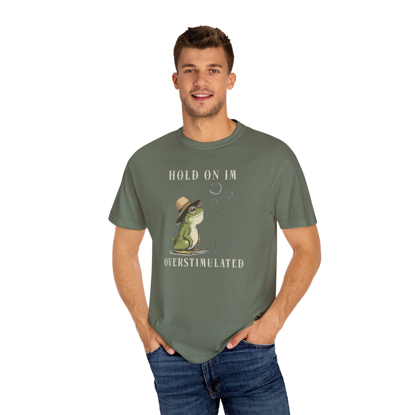Overstimulated Frog T-Shirt Retro Fun Froggy Meme Shirt Vintage Frog And Toad Aesthetic Frog Lover Gift For Her Birthday Viral Trendy Shirt