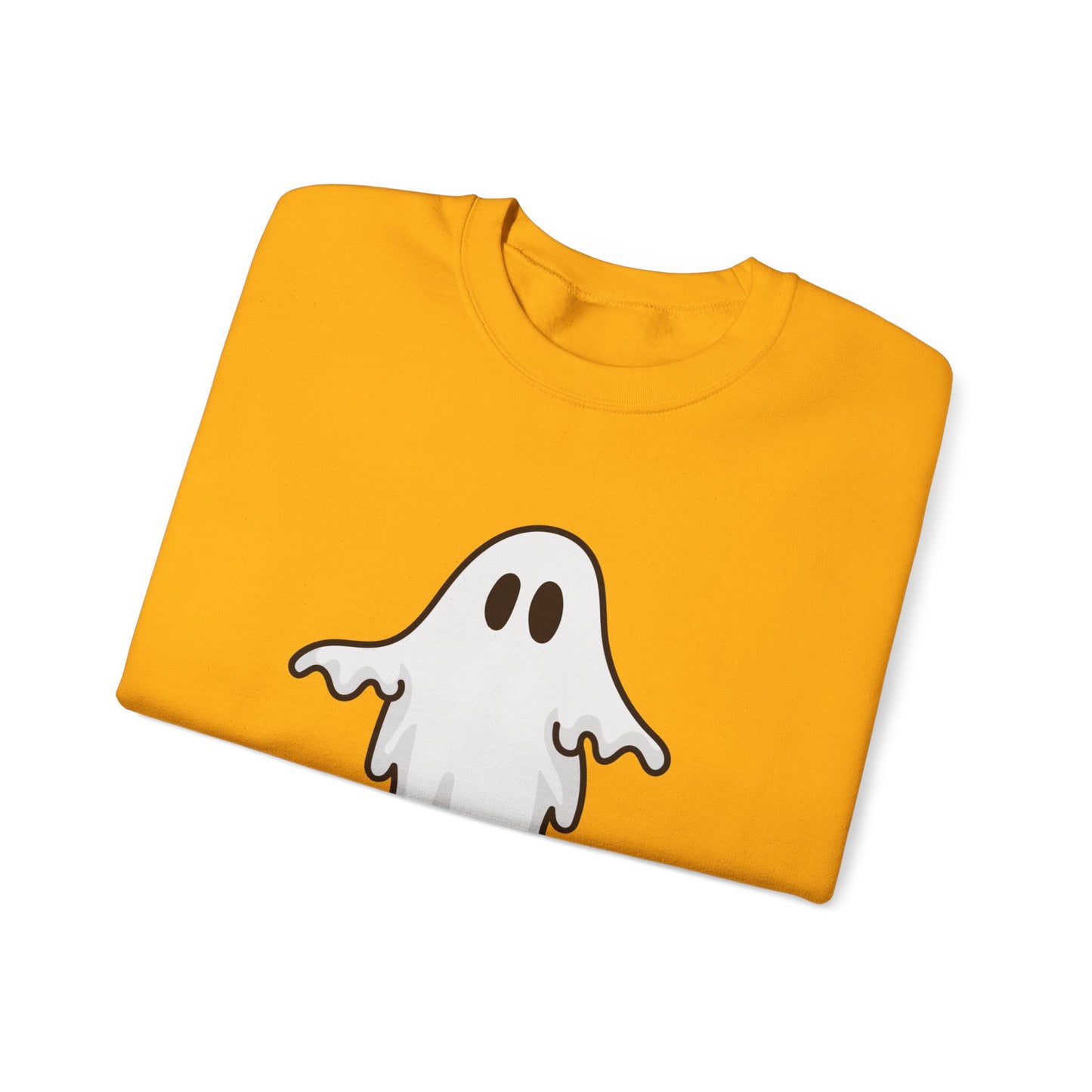 Halloween Ghost Sweatshirt, Cute Ghost Shirt, Spooky Season Sweater, Halloween Party, Autumn or Fall Style Top, Trick or Treating Style, Sweatshirt Printify   