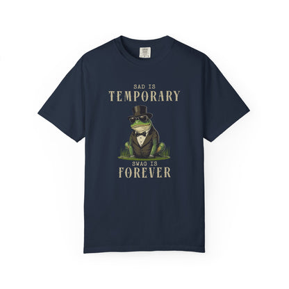 Funny Frog T-Shirt Retro Self Care Froggy Meme Shirt Vintage Frog And Toad Aesthetic Frog Lover Gift For Her Birthday Viral Trendy Shirt T-Shirt Printify Navy S