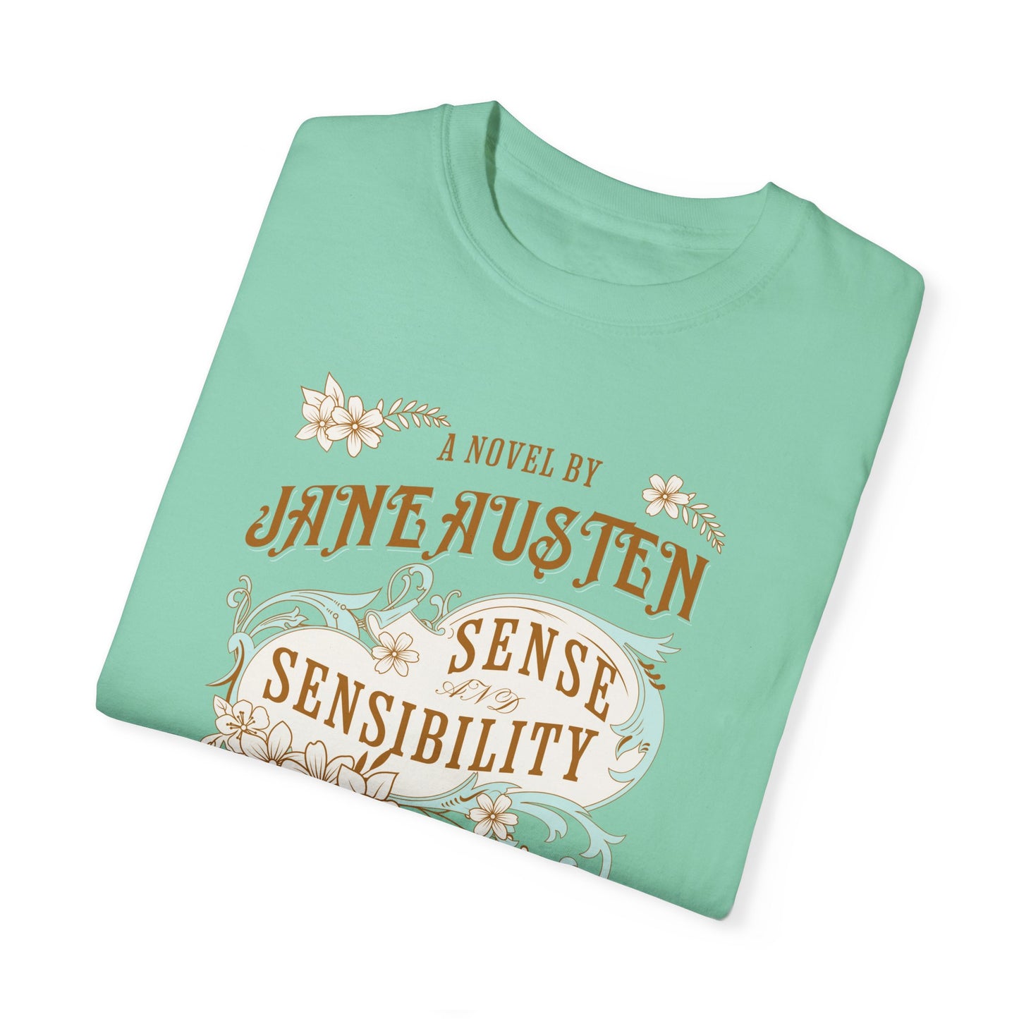 Jane Austen T-Shirt, Sense & Sensibility Historical Romance Comfort Colors Tee, Bookish Literary Jane Austen Fan Art Gift for Her, Readers, T-Shirt Printify   