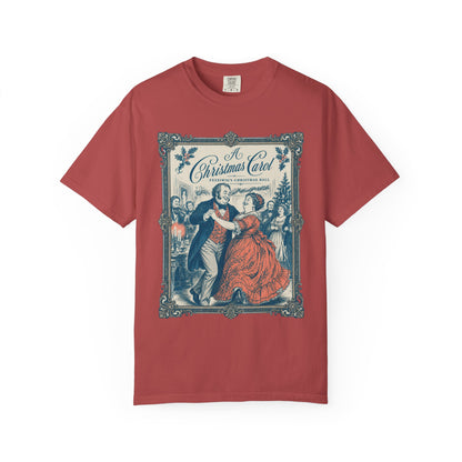A Christmas Carol T-Shirt Vintage Victorian Fezziwigs Ball, Charles Dickens Literary Design