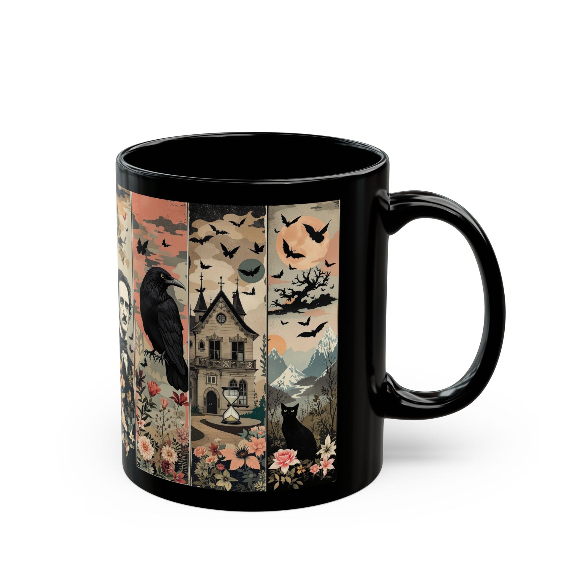 Edgar Allan Poe Mug Gothic Literary Gift For Book Lover Dark Academia Macabre Fall Coffee Cup Halloween Poetember Party Gift For Bookclub Mug Printify