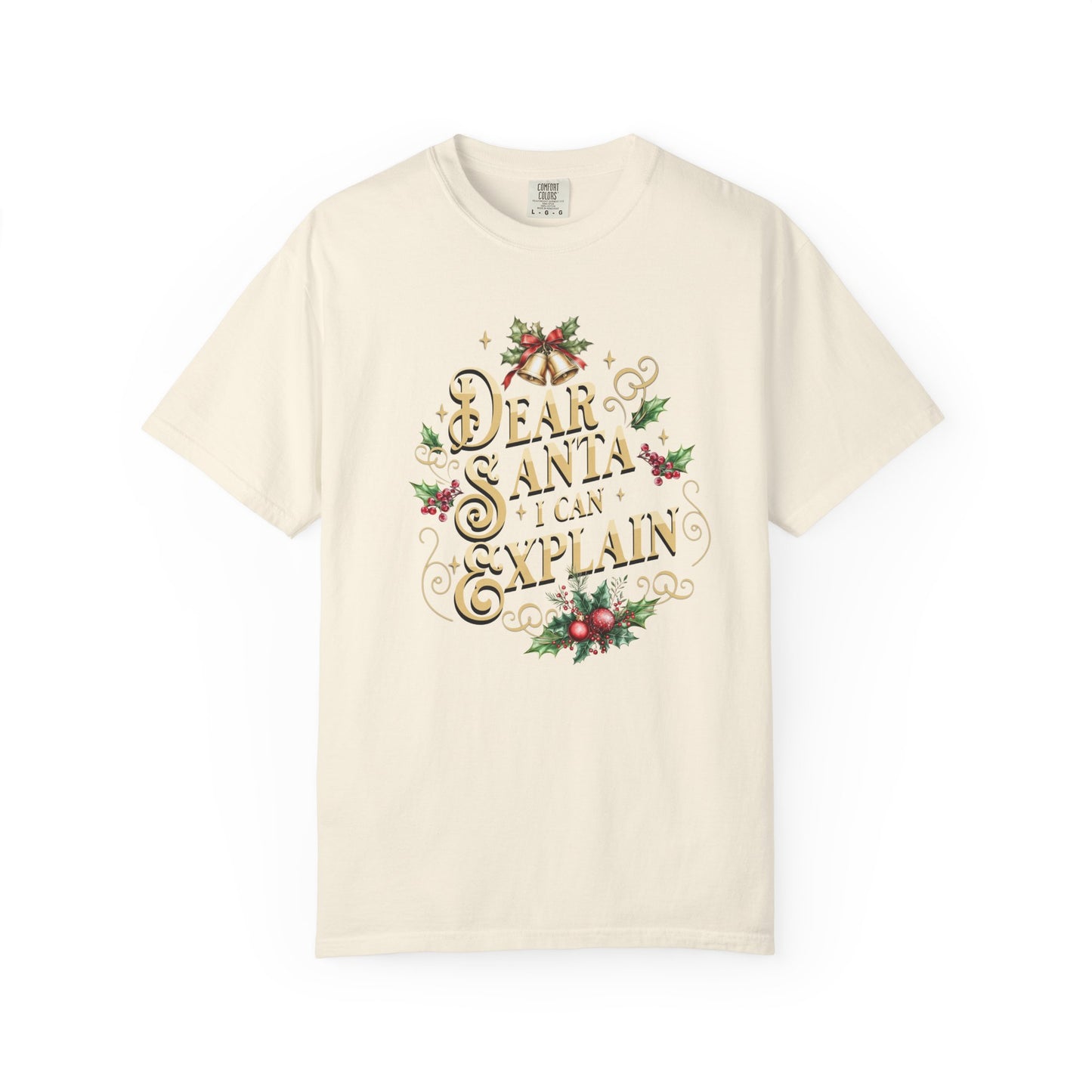 I Can Explain Christmas T-Shirt, Funny Holiday Gift, Dear Santa I'm the Reason Why Tee, Unisex Casual Wear, Festive Apparel T-Shirt Printify Ivory S