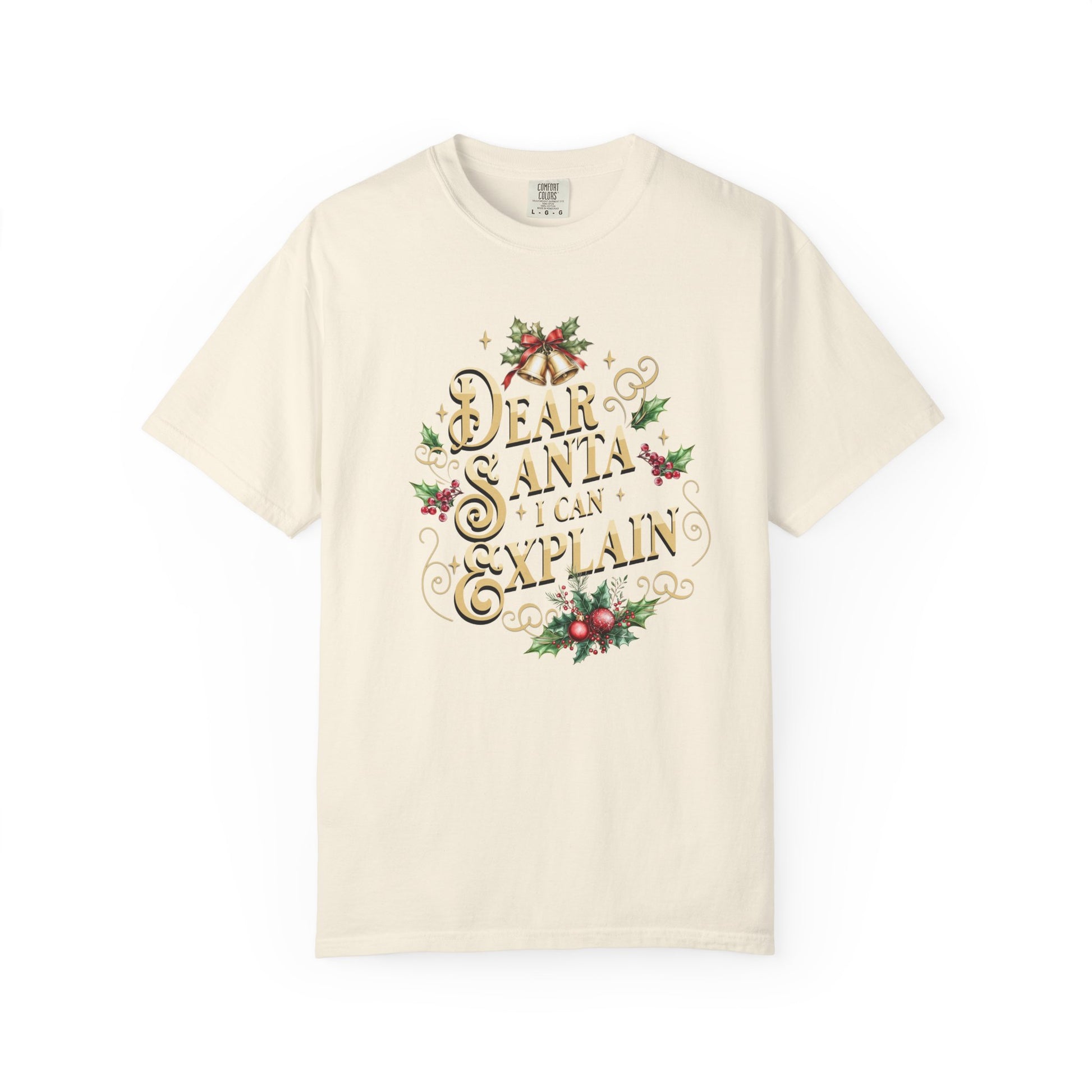 I Can Explain Christmas T-Shirt, Funny Holiday Gift, Dear Santa I'm the Reason Why Tee, Unisex Casual Wear, Festive Apparel T-Shirt Printify Ivory S