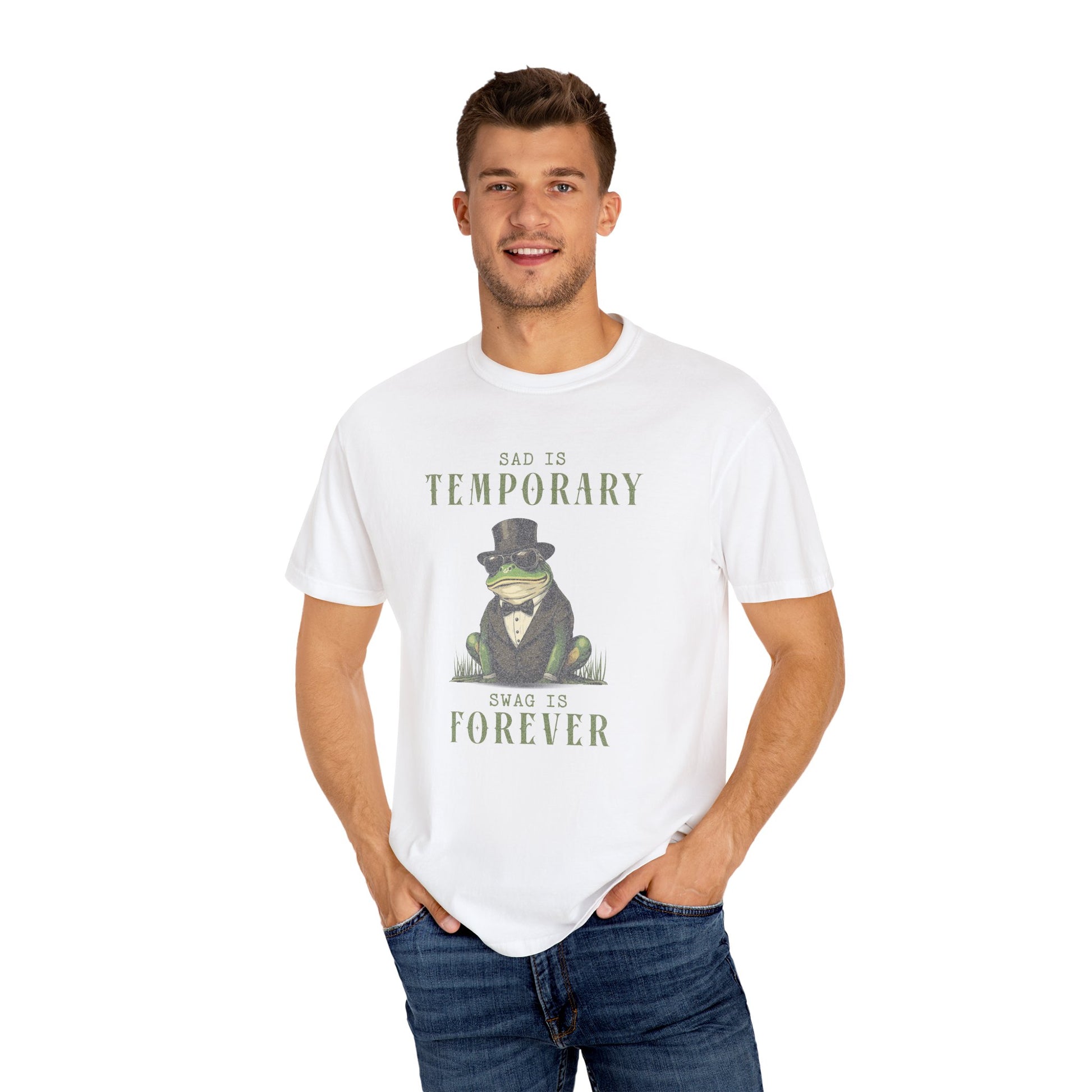 Funny Frog T-Shirt Retro Froggy Meme Shirt Vintage Frog And Toad Aesthetic Frog Lover Gift For Her Calm Vibes Birthday Viral Trendy Shirt T-Shirt Printify