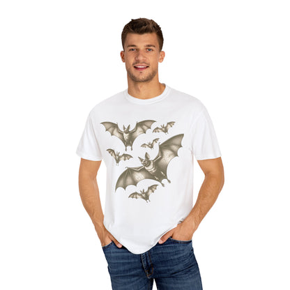 Bat Retro Goth TShirt Vintage Grunge Style Bat Shirt For Halloween Party Spooky Vibes Witchy Dark Academia Comfort Colors Oversized Shirt T-Shirt Printify White S