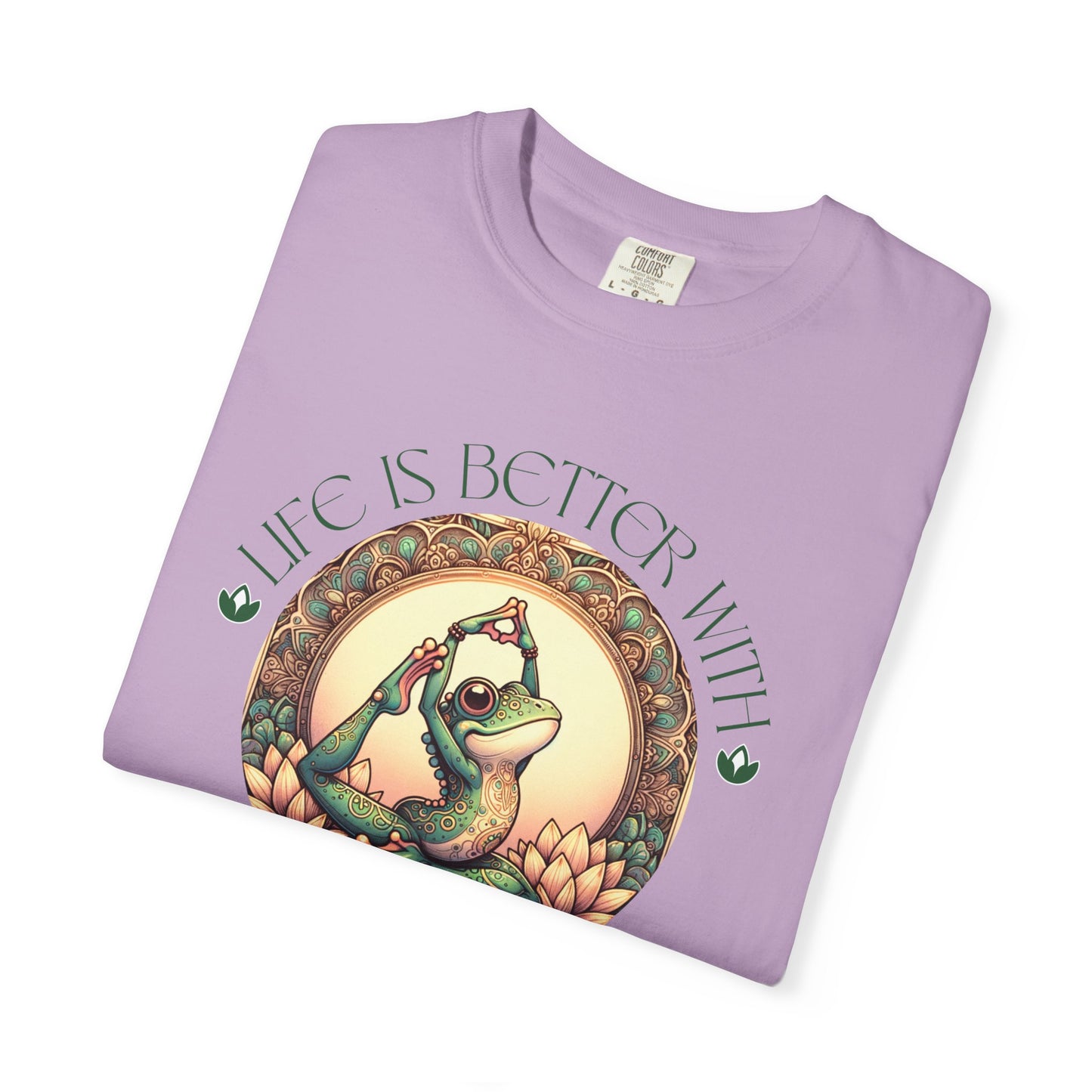 Green Yoga Frog Life Is Better With Yoga Unisex T-Shirt, Casual Wear, Highlander Fan Gift,