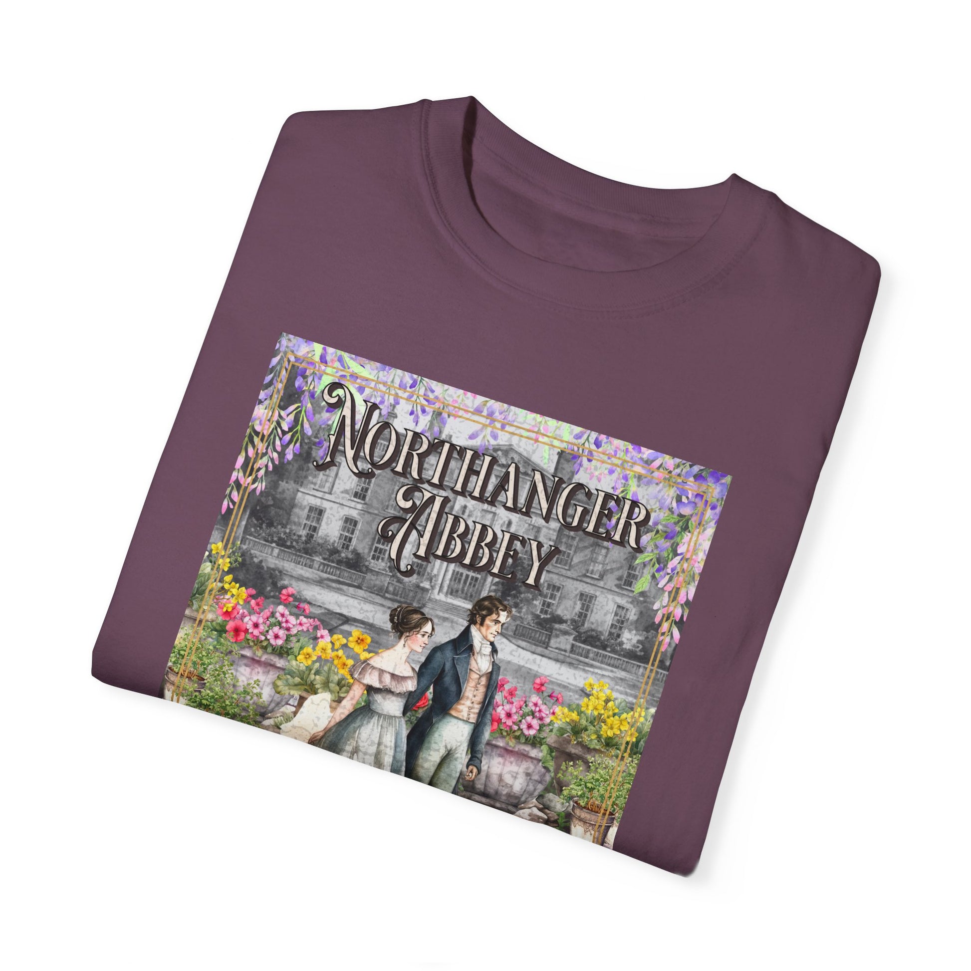 Jane Austen Comfort Colors TShirt, Northanger Abbey Historical Romance, Bookish Literary Jane Austen Fan Art Gift, Gift for Her Bookclub Tee T-Shirt Printify   